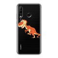 Полупрозрачный дизайнерский силиконовый чехол для Huawei P30 Lite Прозрачные Драконы