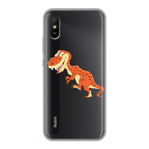 Полупрозрачный дизайнерский силиконовый чехол для Xiaomi RedMi 9A Прозрачные Драконы