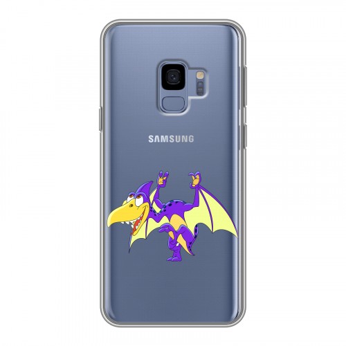 Полупрозрачный дизайнерский пластиковый чехол для Samsung Galaxy S9 Прозрачные Драконы