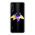 Полупрозрачный дизайнерский силиконовый чехол для Huawei Y9s Прозрачные Драконы