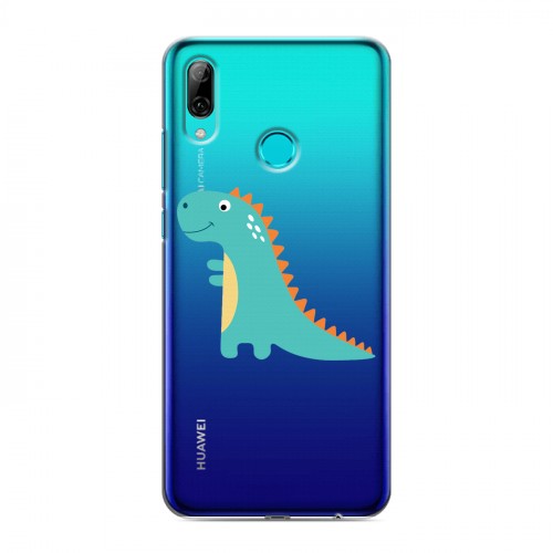 Полупрозрачный дизайнерский пластиковый чехол для Huawei P Smart (2019) Прозрачные Драконы