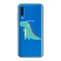 Полупрозрачный дизайнерский силиконовый чехол для Samsung Galaxy A50 Прозрачные Драконы