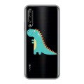 Полупрозрачный дизайнерский силиконовый чехол для Huawei Y9s Прозрачные Драконы