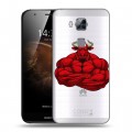 Полупрозрачный дизайнерский пластиковый чехол для Huawei G8 Прозрачные быки