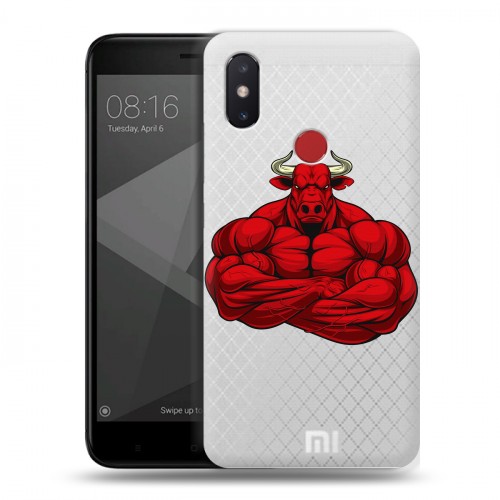 Полупрозрачный дизайнерский пластиковый чехол для Xiaomi Mi8 SE Прозрачные быки