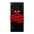 Полупрозрачный дизайнерский силиконовый чехол для Huawei P30 Lite Прозрачные быки