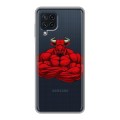 Полупрозрачный дизайнерский пластиковый чехол для Samsung Galaxy A22 Прозрачные быки