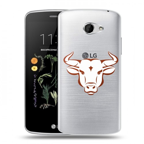 Полупрозрачный дизайнерский силиконовый чехол для LG K5 Прозрачные быки