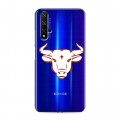 Полупрозрачный дизайнерский пластиковый чехол для Huawei Honor 20 Прозрачные быки