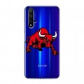 Полупрозрачный дизайнерский пластиковый чехол для Huawei Honor 20 Прозрачные быки