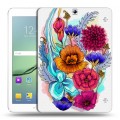 Дизайнерский силиконовый чехол для Samsung Galaxy Tab S2 9.7 Цветочная акварель
