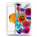 Дизайнерский силиконовый чехол для Iphone 7 Plus / 8 Plus Цветочная акварель