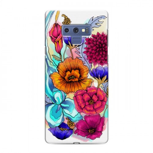 Дизайнерский силиконовый чехол для Samsung Galaxy Note 9 Цветочная акварель