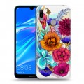 Дизайнерский пластиковый чехол для Huawei Y6 (2019) Цветочная акварель