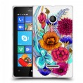 Дизайнерский пластиковый чехол для Microsoft Lumia 435 Цветочная акварель