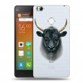 Полупрозрачный дизайнерский пластиковый чехол для Xiaomi Mi4S Прозрачные быки