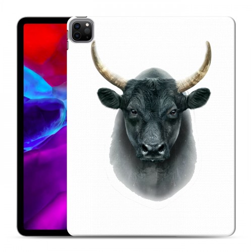 Полупрозрачный дизайнерский пластиковый чехол для Ipad Pro 12.9 (2020) Прозрачные быки