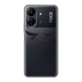 Полупрозрачный дизайнерский пластиковый чехол для Xiaomi Poco C65 Прозрачные быки