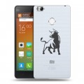 Полупрозрачный дизайнерский пластиковый чехол для Xiaomi Mi4S Прозрачные быки