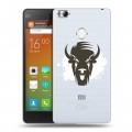 Полупрозрачный дизайнерский пластиковый чехол для Xiaomi Mi4S Прозрачные быки