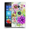 Дизайнерский пластиковый чехол для Microsoft Lumia 435 Цветочная акварель