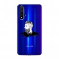 Полупрозрачный дизайнерский пластиковый чехол для Huawei Honor 20 Прозрачный брутальный мужчина