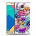 Дизайнерский силиконовый чехол для Samsung Galaxy A9 Цветочная акварель