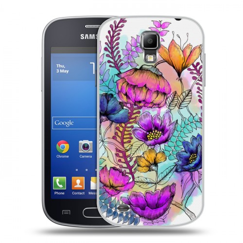 Дизайнерский пластиковый чехол для Samsung Galaxy S4 Active Цветочная акварель