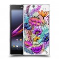 Дизайнерский пластиковый чехол для Sony Xperia Z Ultra  Цветочная акварель