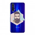 Полупрозрачный дизайнерский пластиковый чехол для Huawei Honor 20 Прозрачный брутальный мужчина