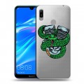 Полупрозрачный дизайнерский пластиковый чехол для Huawei Y6 (2019) Прозрачные змеи