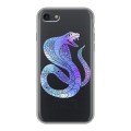 Полупрозрачный дизайнерский силиконовый с усиленными углами чехол для Iphone 7 Прозрачные змеи