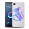 Полупрозрачный дизайнерский пластиковый чехол для HTC Desire 12 Прозрачные змеи