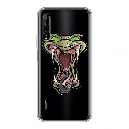 Полупрозрачный дизайнерский пластиковый чехол для Huawei Y9s Прозрачные змеи