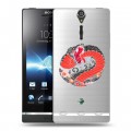 Полупрозрачный дизайнерский пластиковый чехол для Sony Xperia S Прозрачные змеи