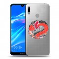 Полупрозрачный дизайнерский пластиковый чехол для Huawei Y6 (2019) Прозрачные змеи