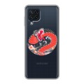 Полупрозрачный дизайнерский пластиковый чехол для Samsung Galaxy A22 Прозрачные змеи