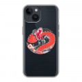 Полупрозрачный дизайнерский пластиковый чехол для Iphone 14 Прозрачные змеи