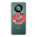 Полупрозрачный дизайнерский пластиковый чехол для Huawei Nova Y90 Прозрачные змеи