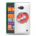 Полупрозрачный дизайнерский пластиковый чехол для Nokia Lumia 730/735 Прозрачные змеи