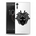 Полупрозрачный дизайнерский пластиковый чехол для Sony Xperia XZs Прозрачные змеи