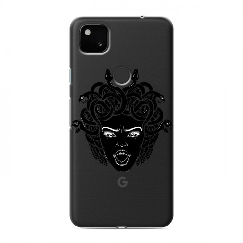 Полупрозрачный дизайнерский пластиковый чехол для Google Pixel 4a Прозрачные змеи