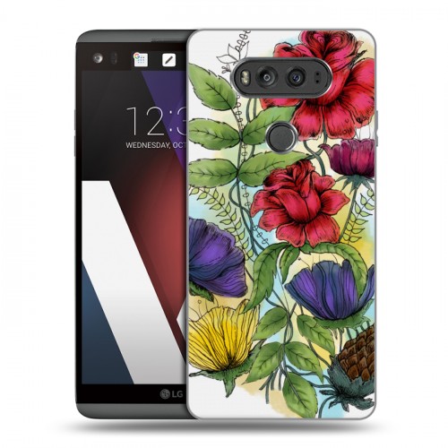 Дизайнерский пластиковый чехол для LG V20 Цветочная акварель