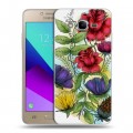 Дизайнерский силиконовый с усиленными углами чехол для Samsung Galaxy J2 Prime Цветочная акварель