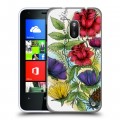 Дизайнерский пластиковый чехол для Nokia Lumia 620 Цветочная акварель