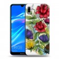 Дизайнерский пластиковый чехол для Huawei Y6 (2019) Цветочная акварель