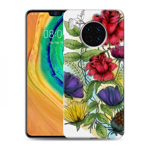 Дизайнерский пластиковый чехол для Huawei Mate 30 Цветочная акварель