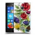 Дизайнерский пластиковый чехол для Microsoft Lumia 435 Цветочная акварель