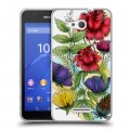 Дизайнерский пластиковый чехол для Sony Xperia E4g Цветочная акварель