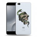 Полупрозрачный дизайнерский пластиковый чехол для Xiaomi Mi5C Прозрачные змеи